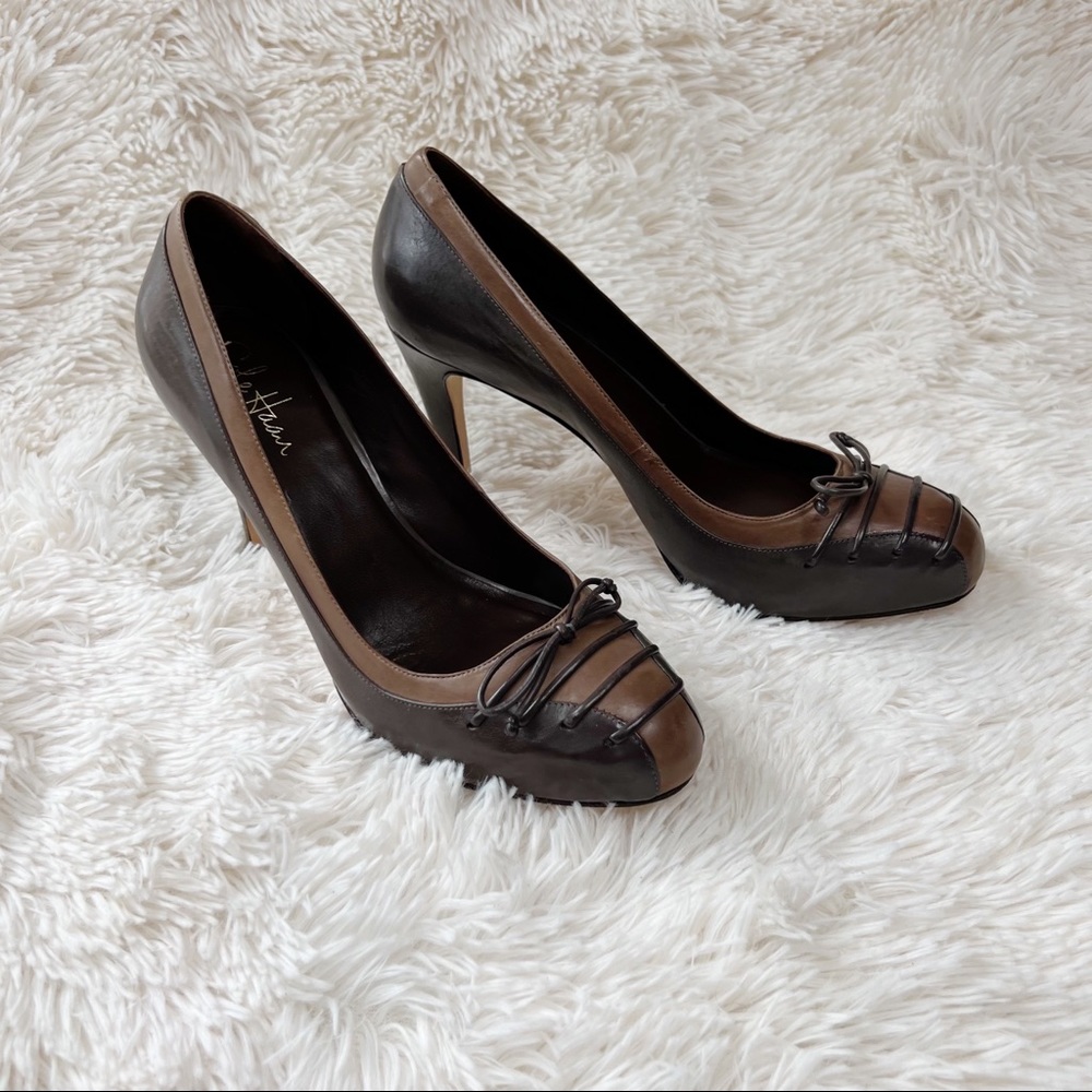 cole haan two tone oxfords